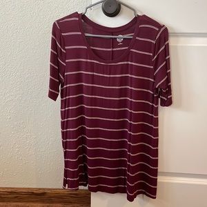 SO shirt - striped- Maroon